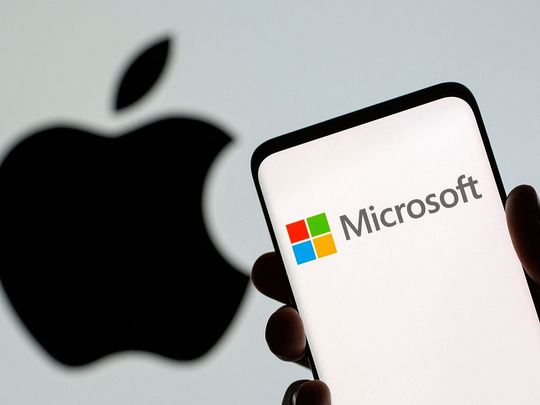 Rephrase the title:Microsoft overtakes Apple as world’s most valuable company