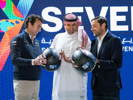 Rephrase the title:PIF-owned Seven signs pact with Formula E to launch karting attraction in Saudi Arabia