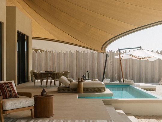 Rephrase the title:Qatar Airways Group opens new resort – Our Habitas Ras Abrouq – on West Coast