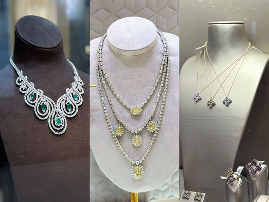 Rephrase the title:Photos: Stunning jewellery on display at the Doha Jewellery and Watches Exhibition 2024