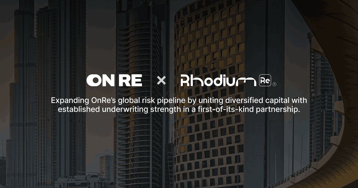 OnRe Delegates $150M to Middle East MGA Partner Rhodium Re to Expand Global Underwriting Distribution for ONyc